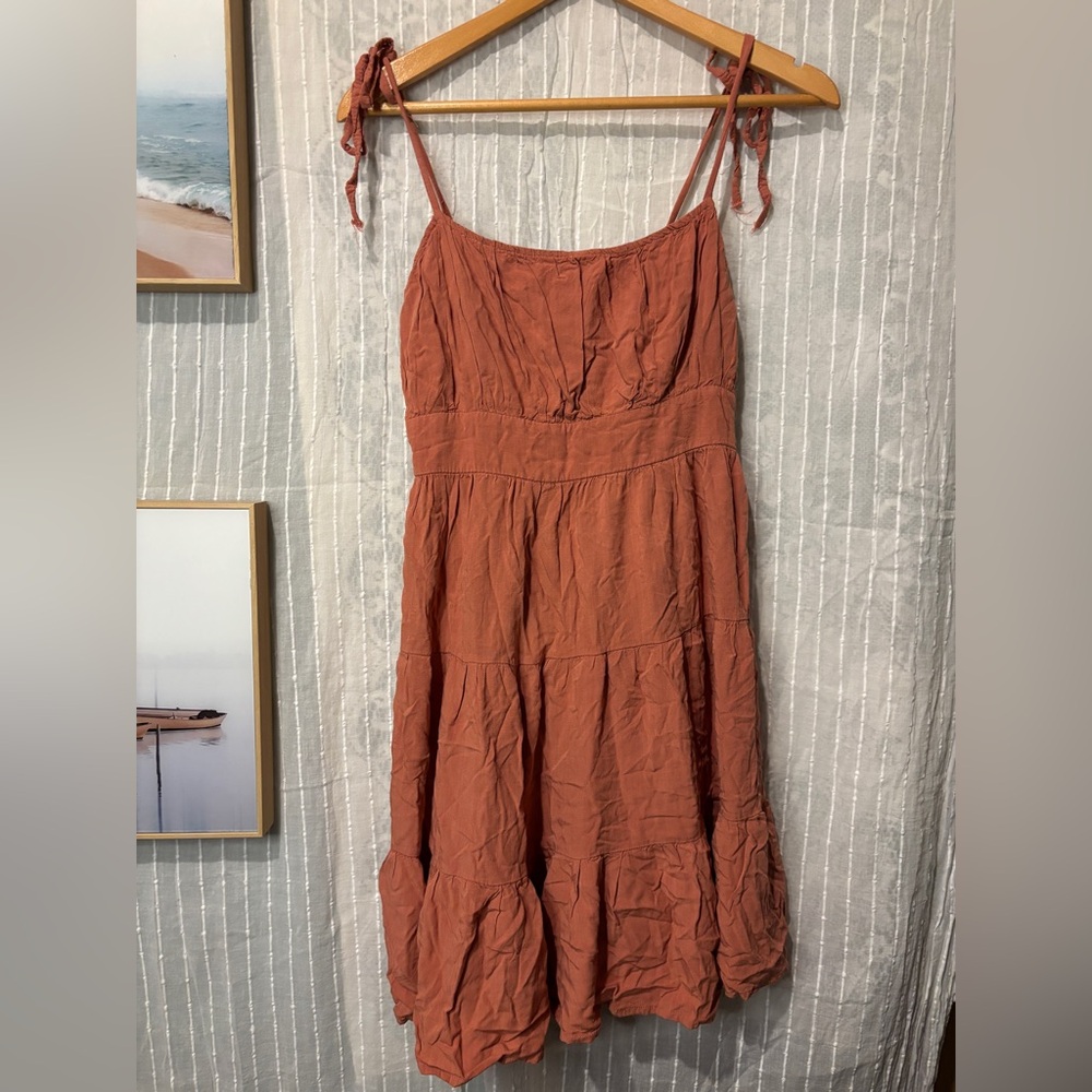 💋3 for $25 GRAE flowy dress in burnt orange
